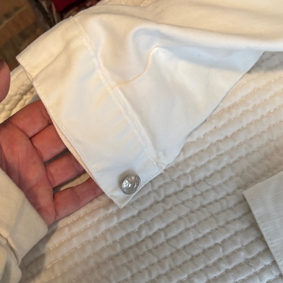 Curve Appeal White Denim Jacket Size M - Picture 4 of 6